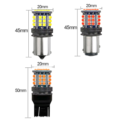Indicadores de señales de giro LED de aleación de aluminio 3030 39 SMD 12v 1156 BA15S 1157 BAY15D T20 T25 Indicador de giro de automóvil