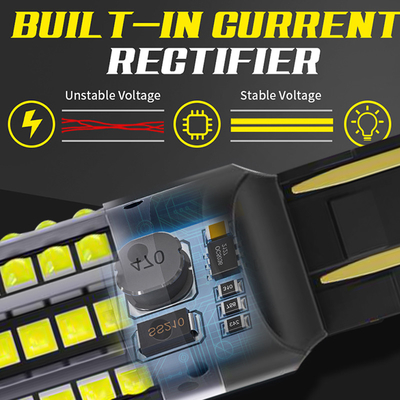 Luz de retroceso LED de aleación de aluminio blanco 1156 1157 T20 3030 44SMD 12V 24V
