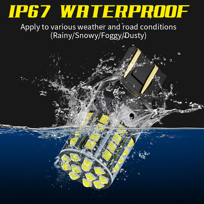 Luz de retroceso LED de aleación de aluminio blanco 1156 1157 T20 3030 44SMD 12V 24V