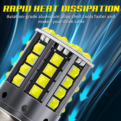 Luz de retroceso LED de aleación de aluminio blanco 1156 1157 T20 3030 44SMD 12V 24V