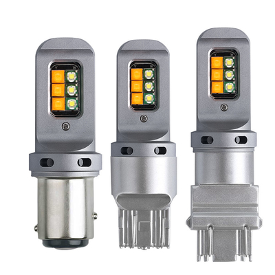 Luzes de señal de giro de freno LED de larga duración de 5W con 1156 bombillas LED universales de 12 smd 1156 P21W BA15S PY21W 3157 7443 Canbus