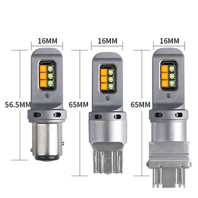 Luzes de señal de giro de freno LED de larga duración de 5W con 1156 bombillas LED universales de 12 smd 1156 P21W BA15S PY21W 3157 7443 Canbus