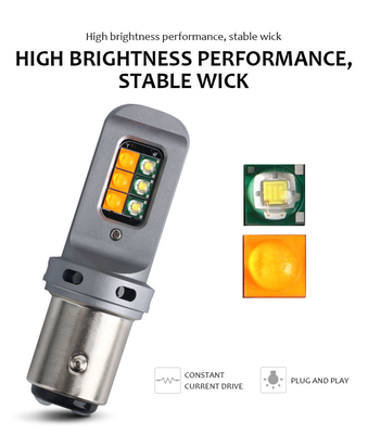 Luzes de señal de giro de freno LED de larga duración de 5W con 1156 bombillas LED universales de 12 smd 1156 P21W BA15S PY21W 3157 7443 Canbus