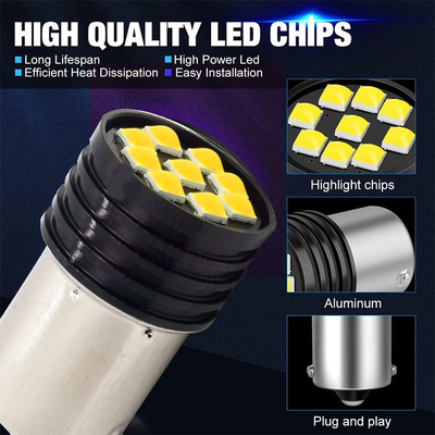1157 BAY15D LED P21/5W 1156 BA15S P21W bombillas LED 9 SMD 3030 R5W R10W luz de cola de freno de automóvil