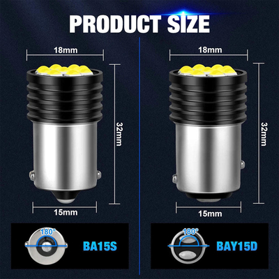 1157 BAY15D LED P21/5W 1156 BA15S P21W bombillas LED 9 SMD 3030 R5W R10W luz de cola de freno de automóvil