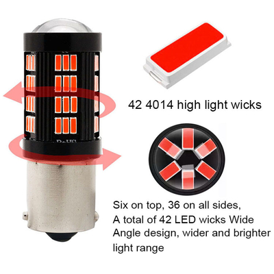 1157 1156 4014 66 SMD luz de freno LED coches de marcha atrás interior bombillas LED auto Canbus