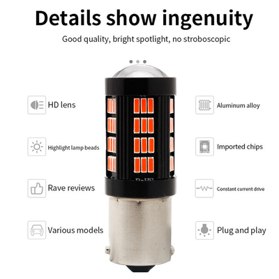 1157 1156 4014 66 SMD luz de freno LED coches de marcha atrás interior bombillas LED auto Canbus