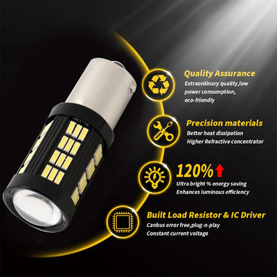 1157 1156 4014 66 SMD luz de freno LED coches de marcha atrás interior bombillas LED auto Canbus