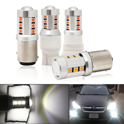 Luces de señalización de giro de automóviles LED blancas universales1156 1157 3030 15SMD bombilla LED blanca amarilla interior de la placa de licencia de Canbus LED