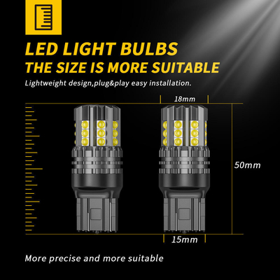 Luzes LED de giro de automóviles de color blanco Auto 12V 24V 2835 45SMD 1156 1157 T25 3156 3157 T20 7440 7443 Canbus bombillas de automóvil LED