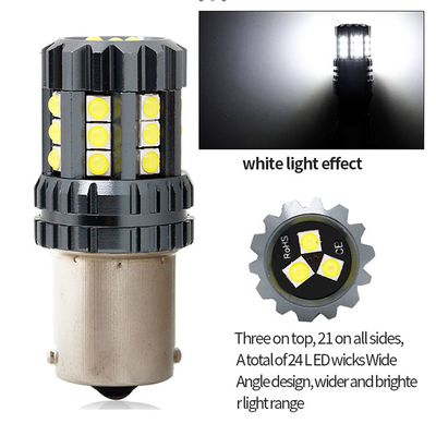 Luzes LED de giro de automóviles de color blanco Auto 12V 24V 2835 45SMD 1156 1157 T25 3156 3157 T20 7440 7443 Canbus bombillas de automóvil LED