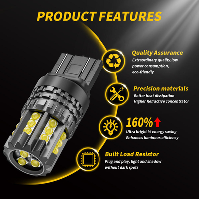 Luzes LED de giro de automóviles de color blanco Auto 12V 24V 2835 45SMD 1156 1157 T25 3156 3157 T20 7440 7443 Canbus bombillas de automóvil LED