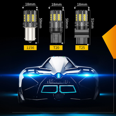 Luzes LED de giro de automóviles de color blanco Auto 12V 24V 2835 45SMD 1156 1157 T25 3156 3157 T20 7440 7443 Canbus bombillas de automóvil LED