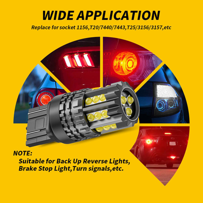 Luzes LED de giro de automóviles de color blanco Auto 12V 24V 2835 45SMD 1156 1157 T25 3156 3157 T20 7440 7443 Canbus bombillas de automóvil LED