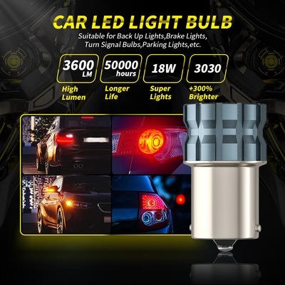 100% Canbus Bau15S Ba15S T25 1156 bombilla LED 900Lm 3030 chips 6LED 12V luces de señal de giro del freno 6W