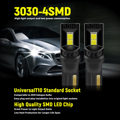 360 grados LED bombillas T10 194 168 147 W5W 3030 Car LED interior bombillas de error libre de la placa de licencia luz