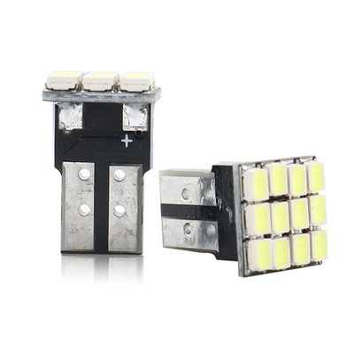 Potencia 9W bombillas LED impermeables IP67 360 grados Luz de automóvil 12v T10 12SMD 1206 3020 Luz de lectura placa de licencia