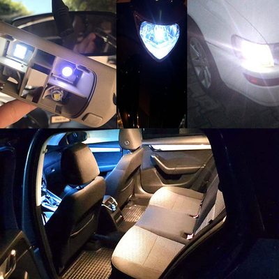 Potencia 9W bombillas LED impermeables IP67 360 grados Luz de automóvil 12v T10 12SMD 1206 3020 Luz de lectura placa de licencia