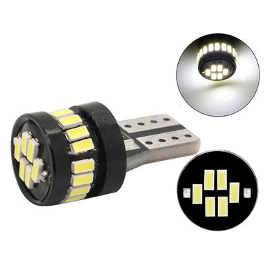3014 Chip LED bombillas luminosas de automóviles Luz blanca 360 grados Ángulo de haz T10 3014 24smd Corriente constante Brillante bombilla LED
