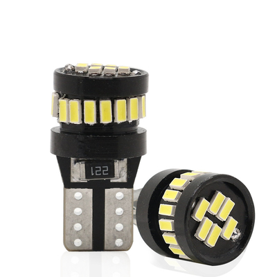 3014 Chip LED bombillas luminosas de automóviles Luz blanca 360 grados Ángulo de haz T10 3014 24smd Corriente constante Brillante bombilla LED