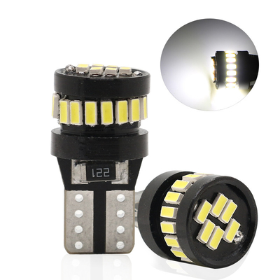 3014 Chip LED bombillas luminosas de automóviles Luz blanca 360 grados Ángulo de haz T10 3014 24smd Corriente constante Brillante bombilla LED