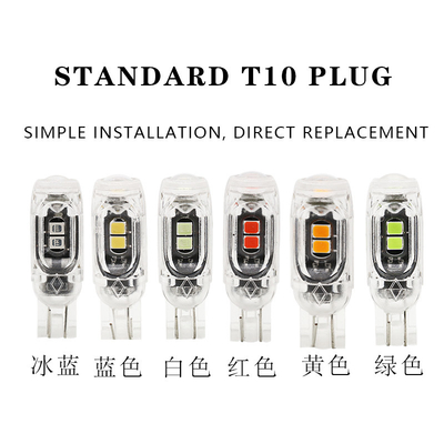 360 grados de luz LED bombilla de automóvil placa de licencia luz T10 2835 3030 5smd LED resaltado 5W5 lámpara de ancho pequeño no polar