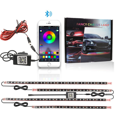 Luces de interior LED para automóviles Control remoto multicolor ABS flexible 12V Luz de banda LED de automóvil
