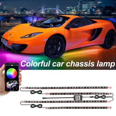 Luces de interior LED para automóviles Control remoto multicolor ABS flexible 12V Luz de banda LED de automóvil
