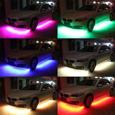 Luces de interior LED para automóviles Control remoto multicolor ABS flexible 12V Luz de banda LED de automóvil