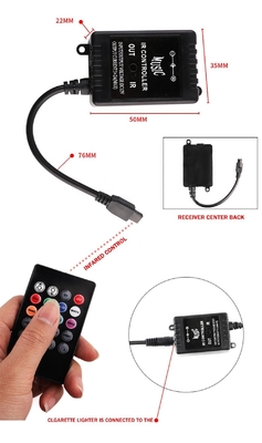 Luces de interior LED para automóviles Control remoto multicolor ABS flexible 12V Luz de banda LED de automóvil