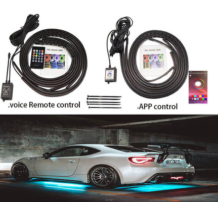 Luces de interior LED para automóviles Control remoto multicolor ABS flexible 12V Luz de banda LED de automóvil