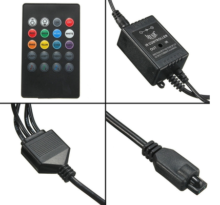 Luces de interior LED para automóviles Control remoto multicolor ABS flexible 12V Luz de banda LED de automóvil