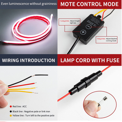 ST-5050-150180APP Luzes interiores LED RGB de automóviles con control remoto a prueba de agua y flexible