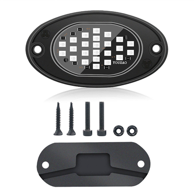 12V Chasis resistente al agua luz 2835 LED de un solo color blanco puro 24 luz de roca LED para camión Jeep ATV UTV Offroad Underglow
