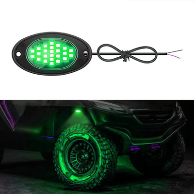 12V Chasis resistente al agua luz 2835 LED de un solo color blanco puro 24 luz de roca LED para camión Jeep ATV UTV Offroad Underglow