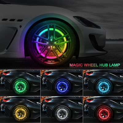 RGB SMD 5050 LED Strip IP67 Impermeable rueda de coche LED Hub luz de color RGB rueda LED luces para llantas de coche con control de la aplicación