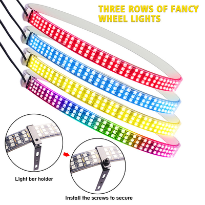 RGB SMD 5050 LED Strip IP67 Impermeable rueda de coche LED Hub luz de color RGB rueda LED luces para llantas de coche con control de la aplicación