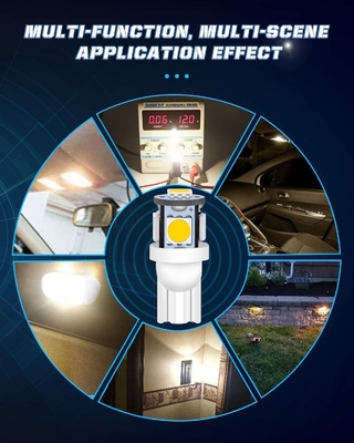 194 bombillas automotrices del LED 6500K acuñan T10 SMD 5050 saltan
