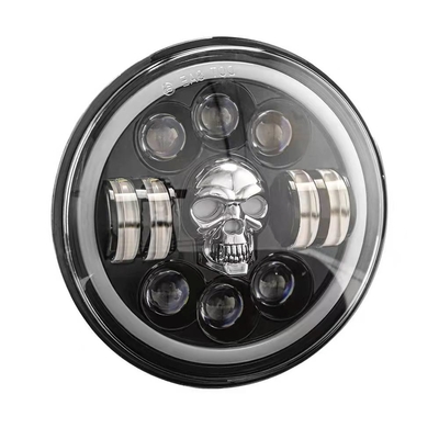 linternas de la motocicleta LED de la ronda 7Inch para Harley Royal Enfield 12000lm