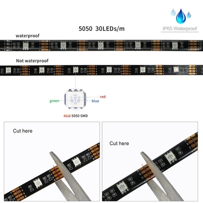 Tira de tubo de la linterna LED del coche del USB SMD 5050 RGB DC colorido 5V flexible