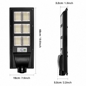 Luz de calle solar de 120 vatios para la prenda impermeable blanca de la resistencia IP65 de la inundación de la luz del día al aire libre 5000K